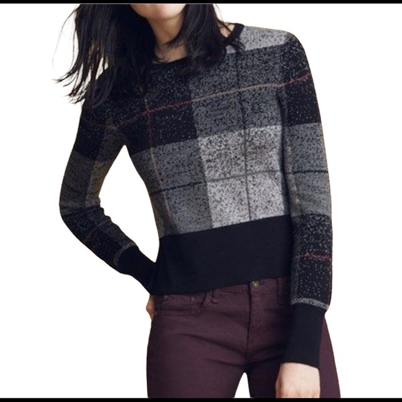 rag & bone Sweaters - Plaid print rag and bone dark Academia style sweater size medium merino wool